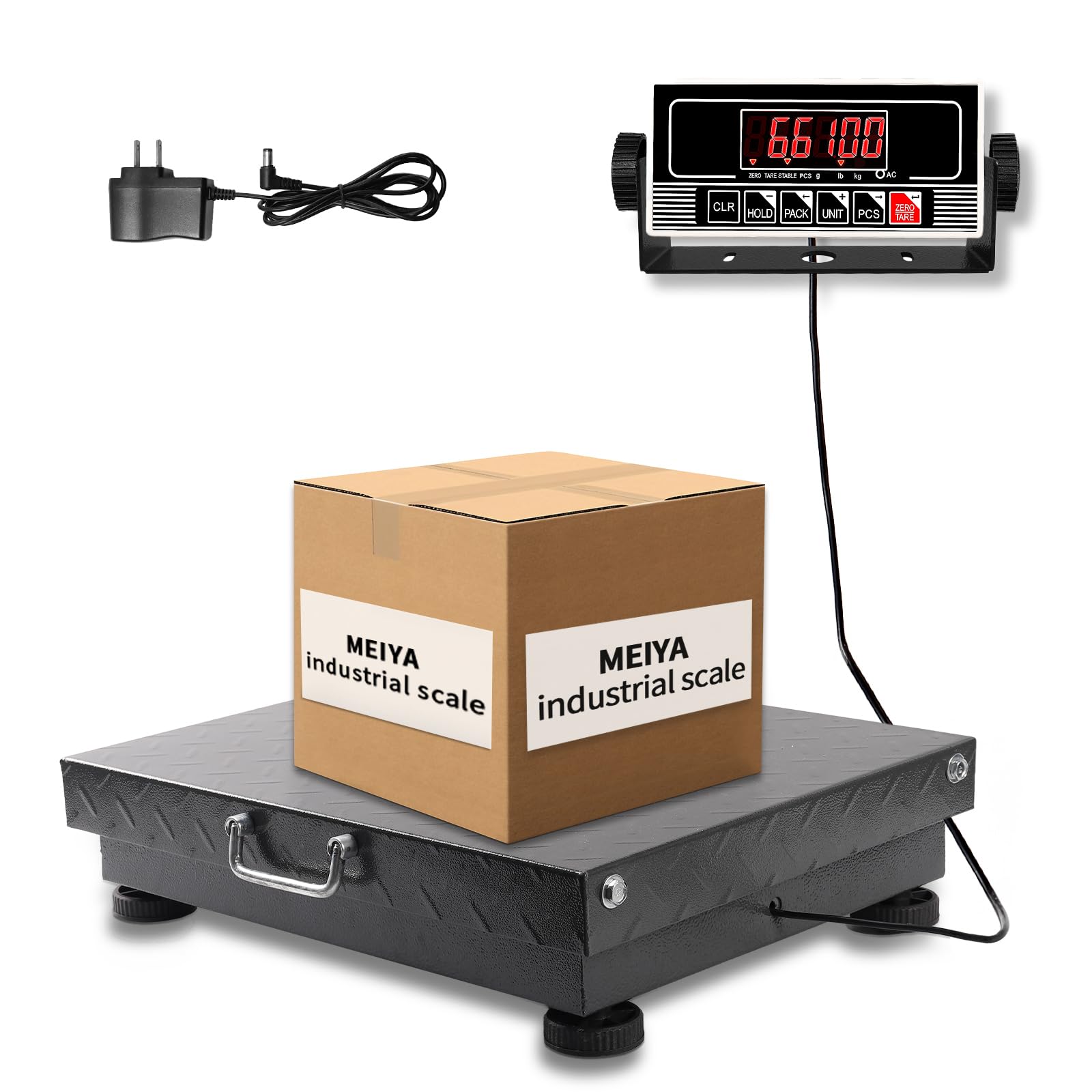 MEIYA Heavy Duty Shipping Scale 660 lb Industrial Platform Scale for Packages 0 1 lb Accuracy Postal Scale