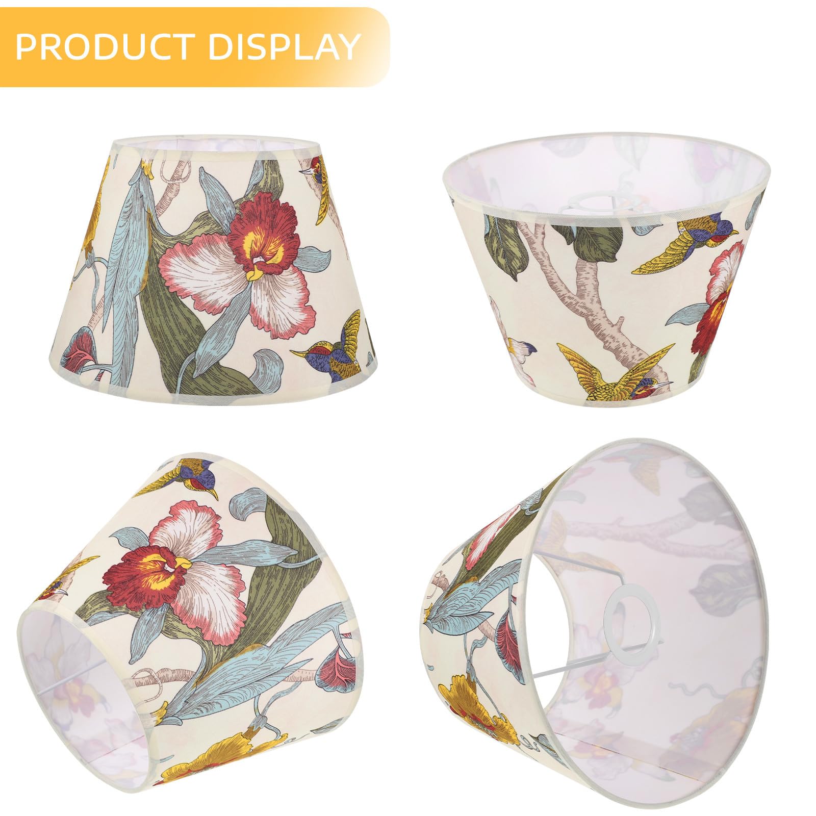 Gewebe E27 Lampenschirm Blumenmuster aus für Tischlampe