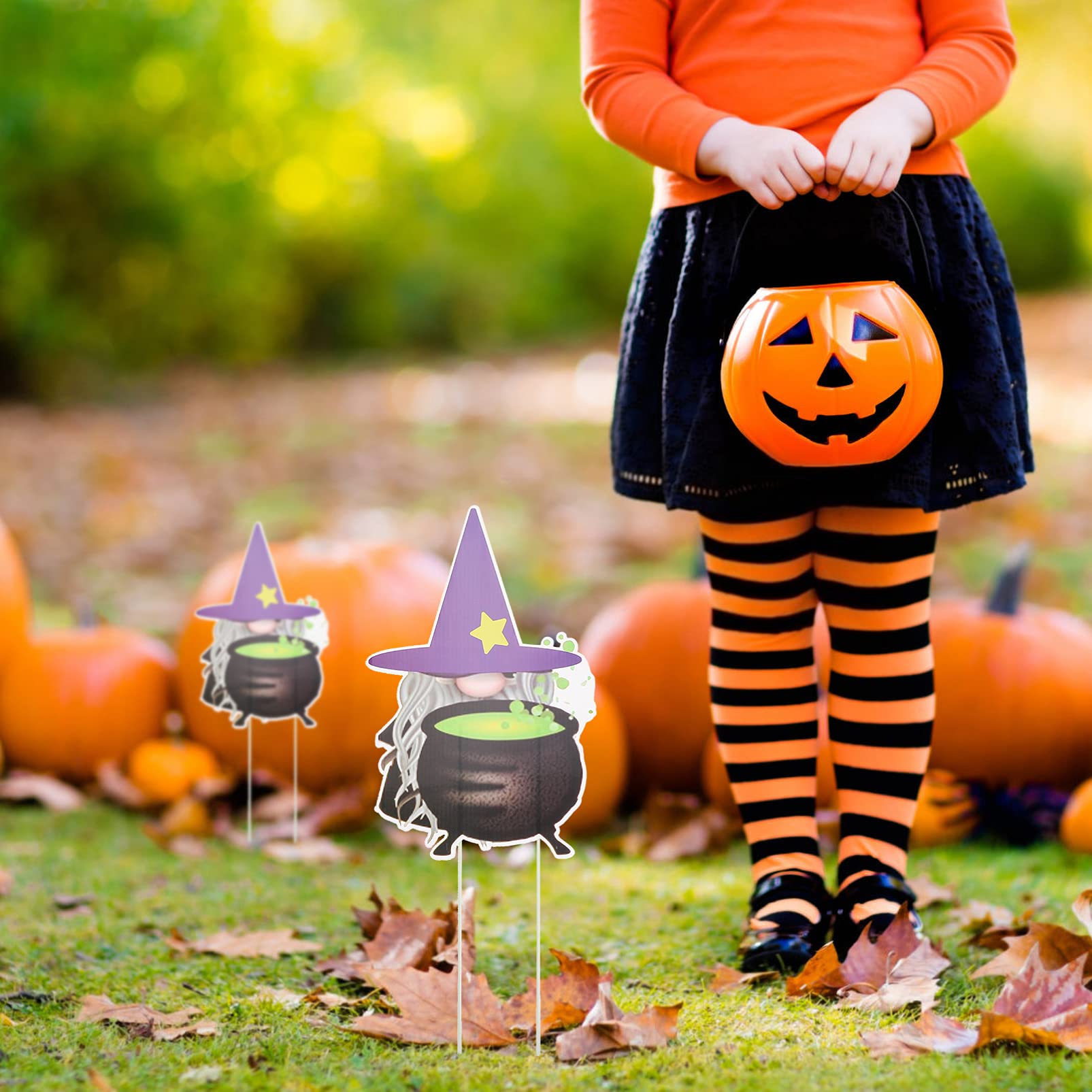 Amazon.com: Halloween Yard Witch Yard Stakes Outdoor Lawn Insert