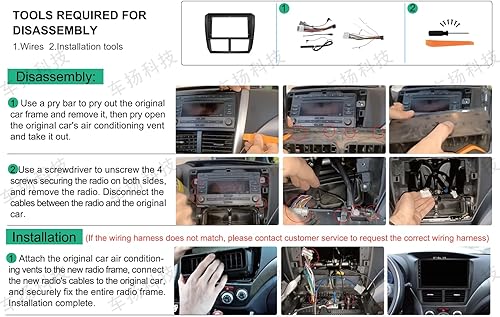 Miniatura 9 de CAMECHO 4+128 GB Radio de coche estéreo para Subaru Forester Impreza 2008-2012, 9 "Incell 1280 * 720 unidad principal de pantalla táctil con Android