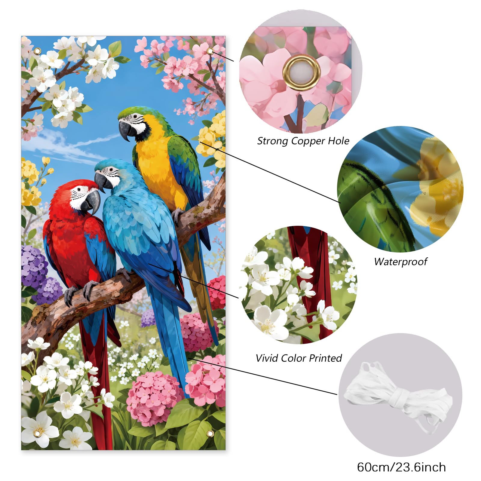 arricraft 1 Pc Spring Theme Party Polyester Door Cover - Image 3