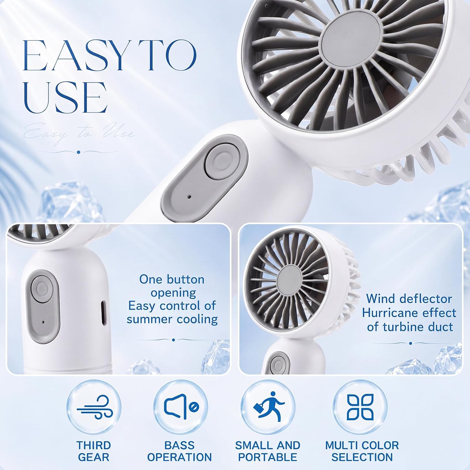 24 Pcs Bachelorette Party Favors Bulk Mini Portable Handheld Fan 3-speed Rechargeable and Heart Cat Eye Sunglasses Set for Wedding Bridesmaid Gifts Summer Party Supplies(White) image 3