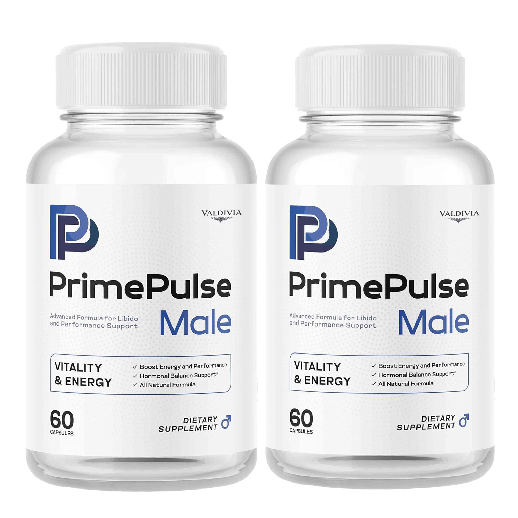 Valdivia (2) Prime Pulse Male - Official PrimePulse Men Supplement, Maximum Strength Energy Support, Natural Advanced Formula for Overall Health & Wellness, 120 Capsules for 2 Months