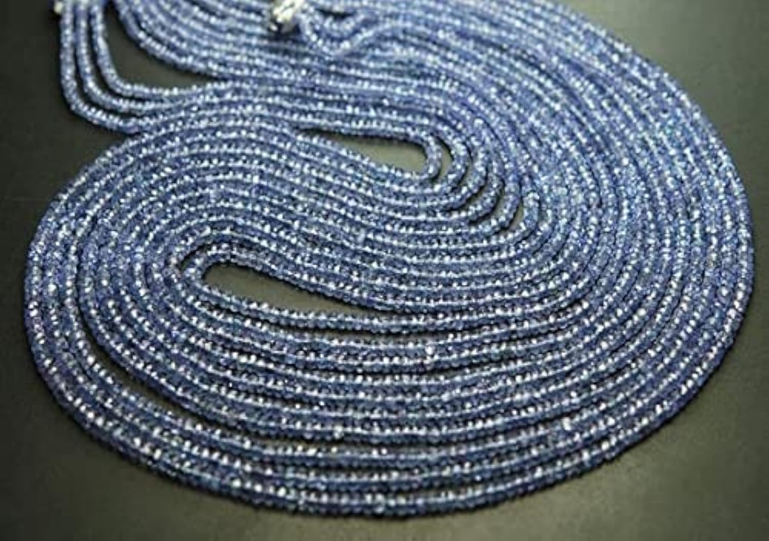 Tanzanite naturelle perles rondelles facettées bleues 2.75-3.25mm pour création de bijoux DIY