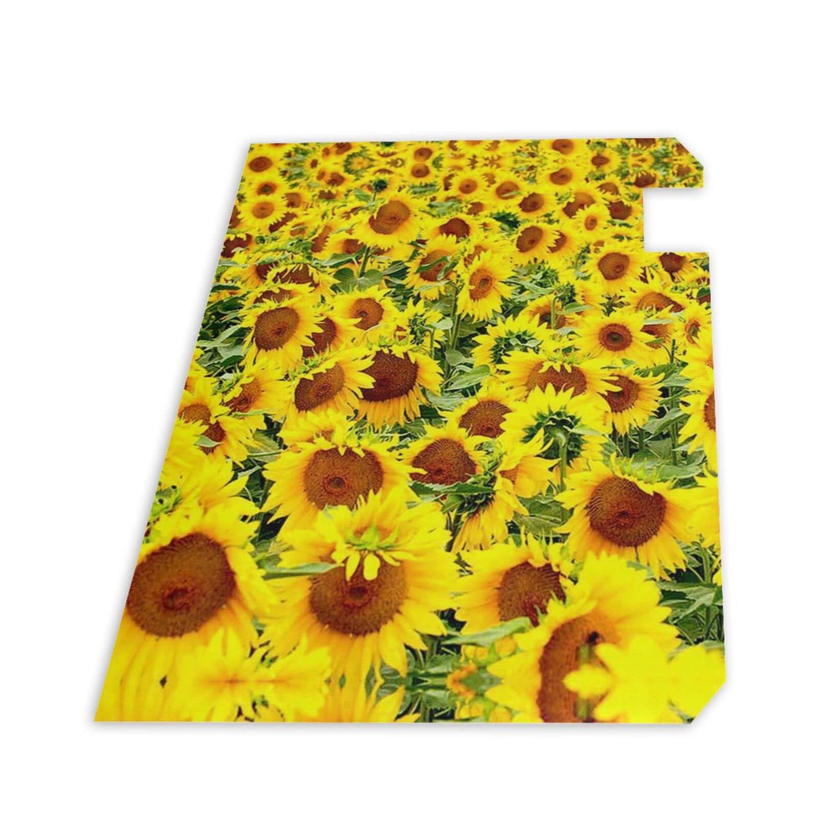 Magnetische Briefkastenabdeckung – Kariert Mit Sonnenblumen-Motiv, Wetterfest & Einfach Zu Montieren
