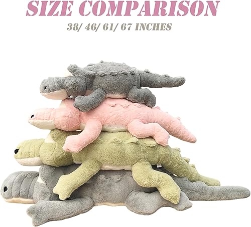 Vista 4 de Hofun4U Alligator Plush Pillow, 61 inch Alligator Stuffed Animal, Home Decoration Christmas Valentine’s Birthday Gift for Boys Girls Adults Kids