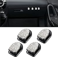 Vista 13 de WINKA Ganchos brillantes para automóvil, 4 piezas, accesorios de cristal, lindo gancho para salpicadero, llaves, lentes de sol, gancho