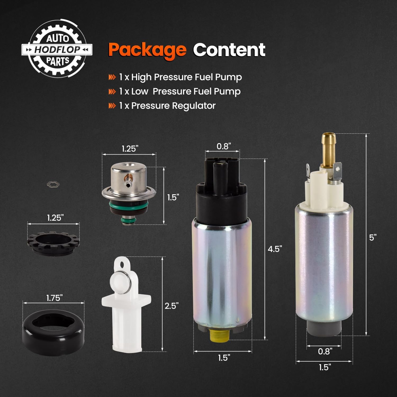 866170A01 866169T01 Dual High and Low Lift Pressure Fuel Pump Compatible with Mercury Mercruiser 305 350 377 496 5.0L 5.7L 6.2L 8.1L Engines 1984-2020 864650A05, 8M0047215, 880596T58, 30810049T