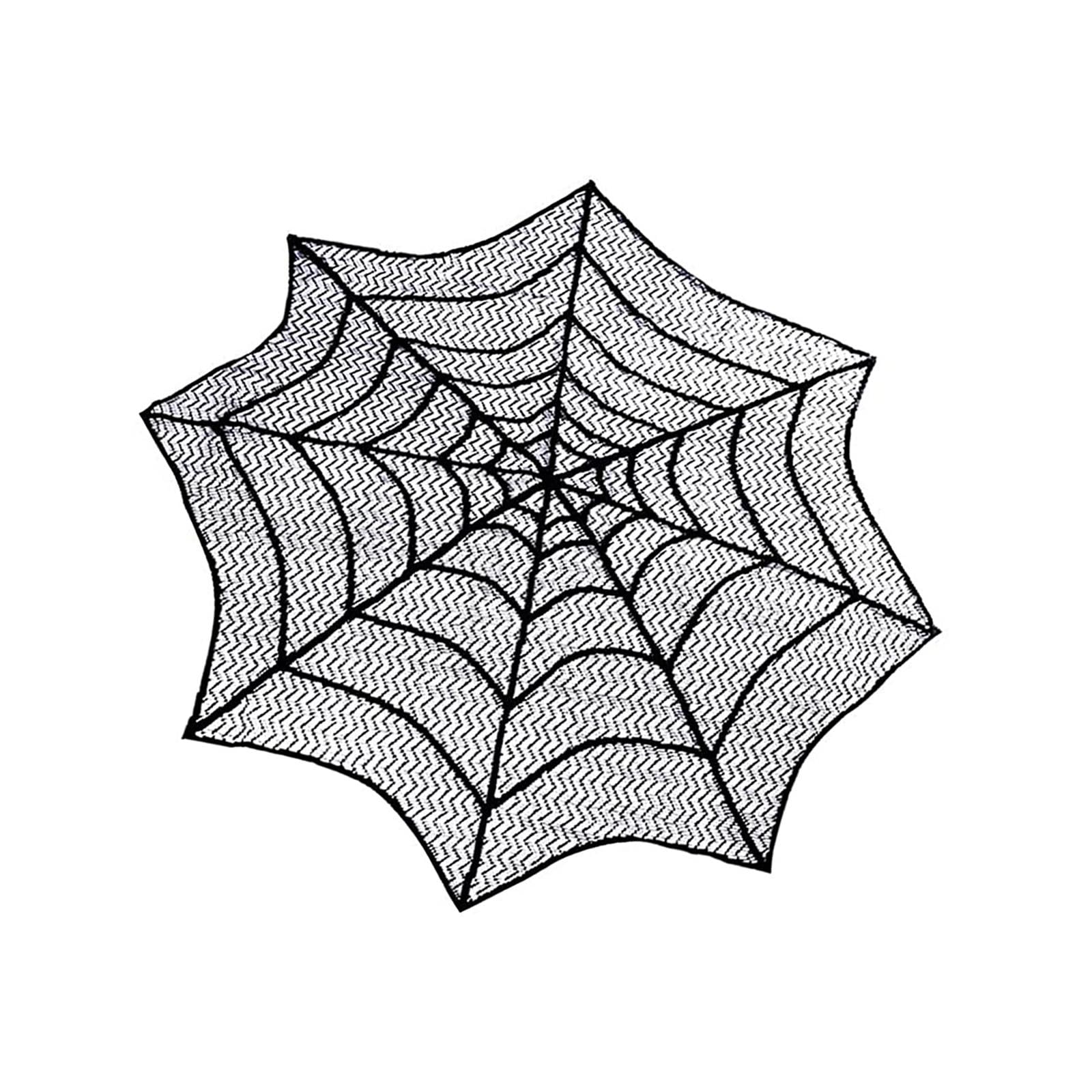 Halloween Table Cloth Round Lace Halloween Decoration for Holiday Party Cafe 75cm Web | Home & Garden | Greeting Cards & Party Supply | Party Supplies | Party Decorations-image-3