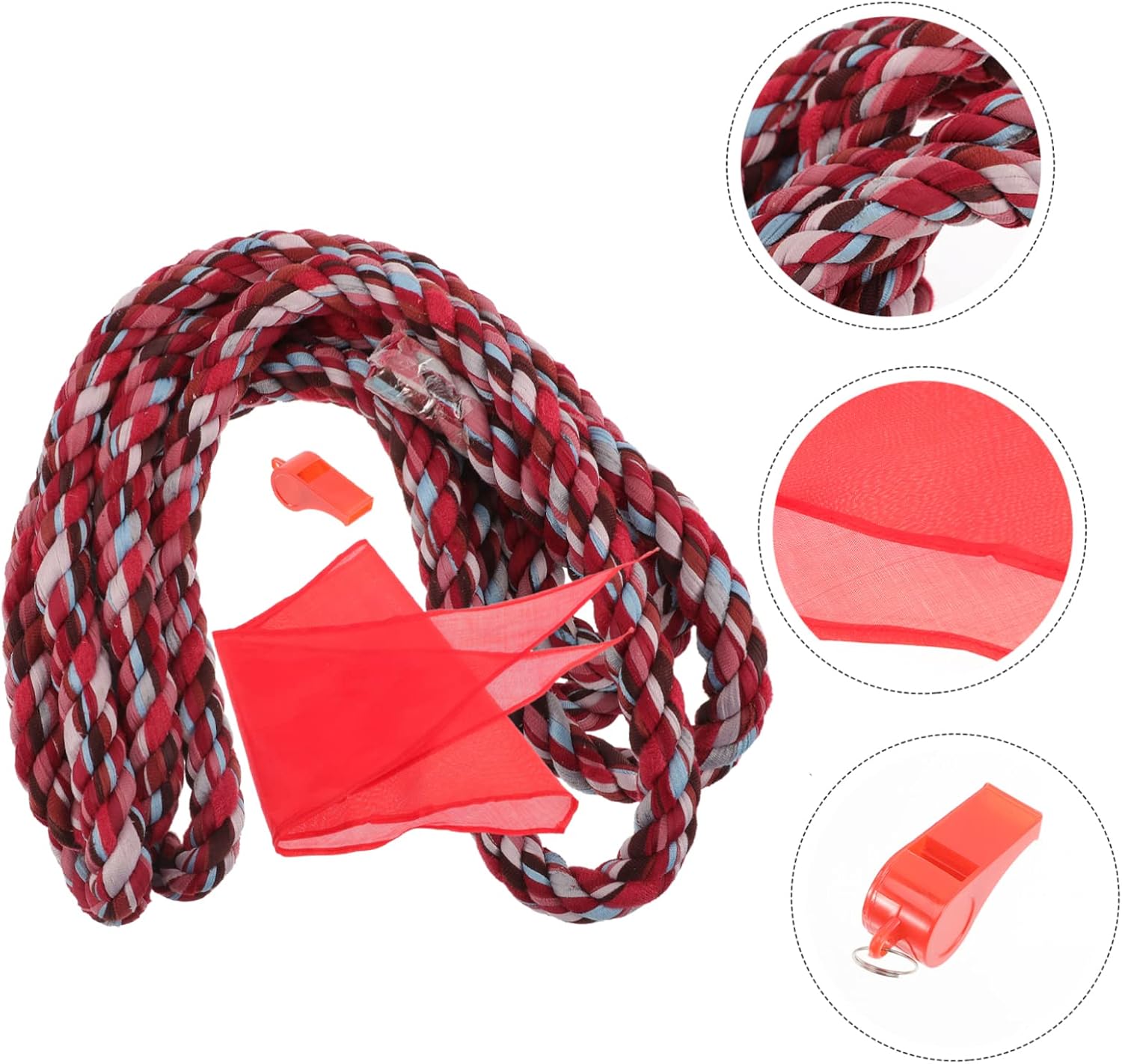 DECHOUS Tug of War Rope Set 100% Cotton Twisted Rope for Boys and Girls Competitions Party Games and Outdoor Activities Sturdy Multi-Color Design for Sports Events and Team Building