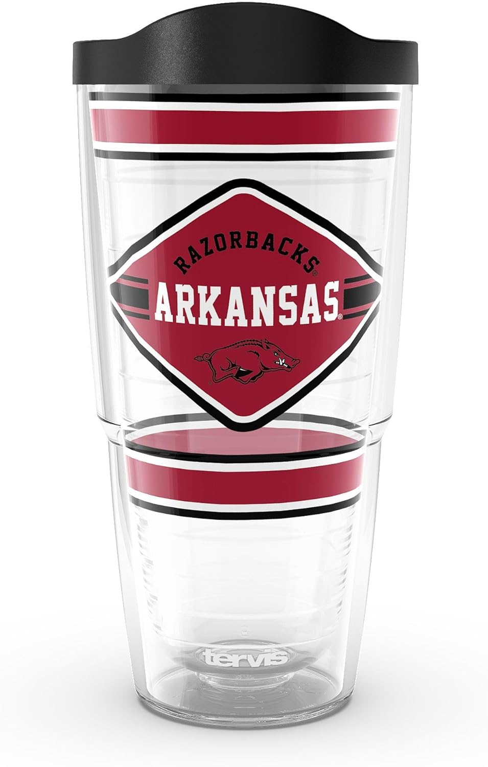 Tervis Arkansas Razorbacks - First String Made in USA Double Walled Insulated Tumbler Travel Cup Keeps Drinks Cold & Hot, 24oz, Classic