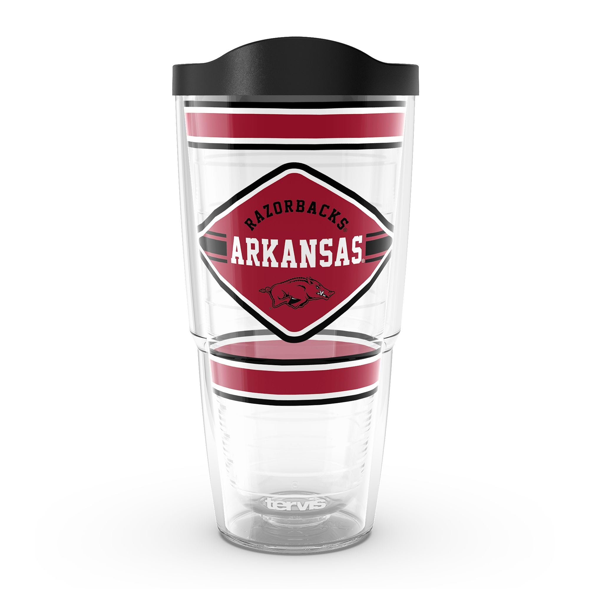 Tervis Arkansas Razorbacks - First String Made in USA Double Walled Insulated Tumbler Travel Cup Keeps Drinks Cold & Hot, 24oz, Classic