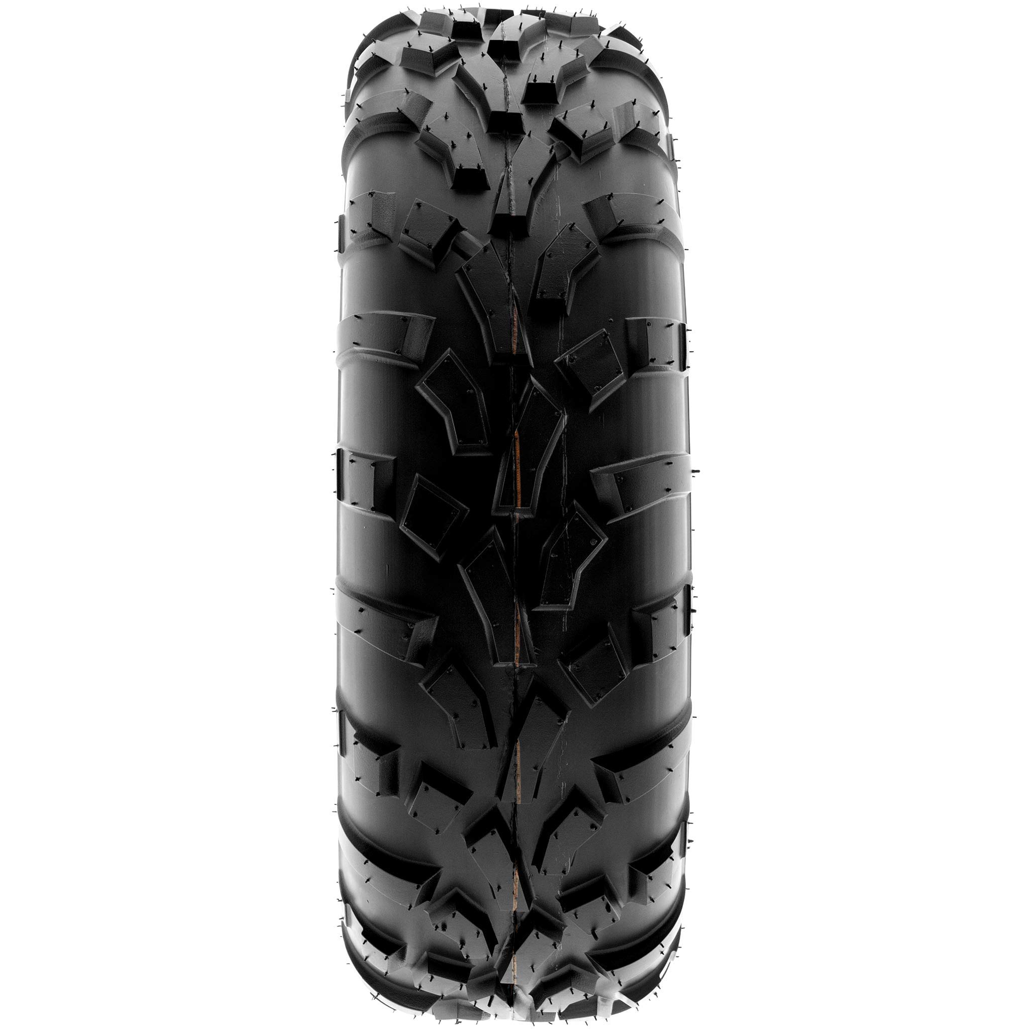 SunF A010 25x8-12 25x8x12 ATV UTV Quad pneumatici fuoristrada 6PR TL 65J E4 Mark battistrada direzionali e nodosi, set di 2 pezzi