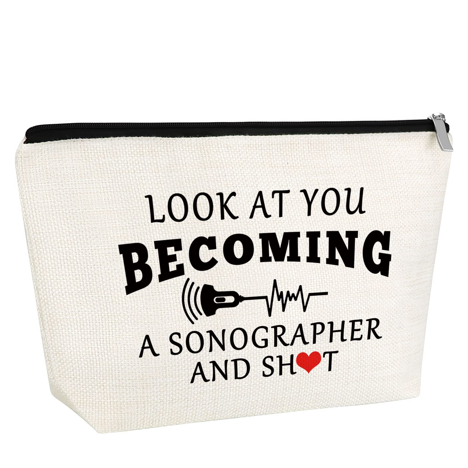 Appreciation Gifts for Sonographer Nurse Practitioner Doctor Makeup Bag Sonographer Gift Ultrasound Tech Gift for Radiologist Radiology Tech Student Graduation Gift for Women Sonography Tech