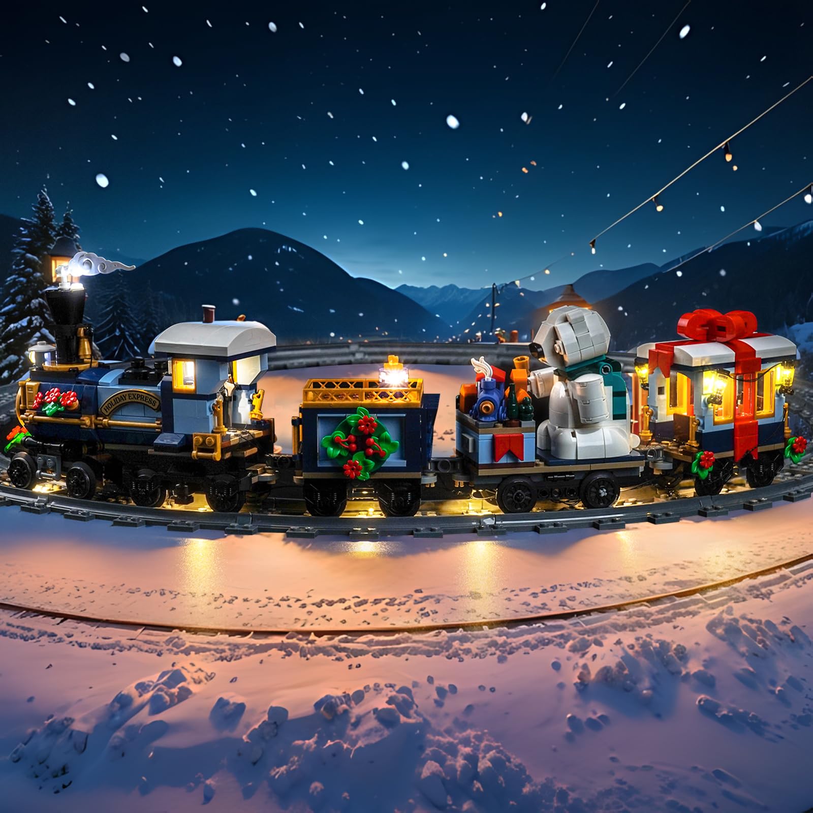 Light Kit Compatible with Lego 10361 Holiday Express Train (No Model) - Image 4