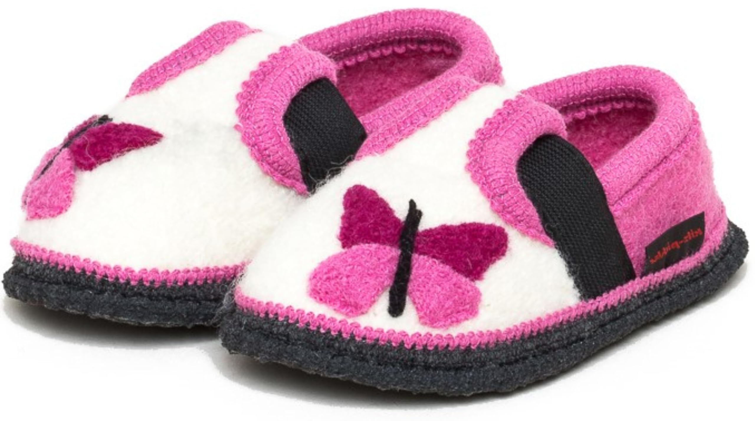 Bobby Butterfly - Pantuflas infantiles para niños y niñas, cómodas zapatillas de fieltro con goma elástica y suela impermeable