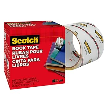 分包紙　3巻 Amazon.com : Scotch Book Tape, 3 in x 540 in, Excellent for