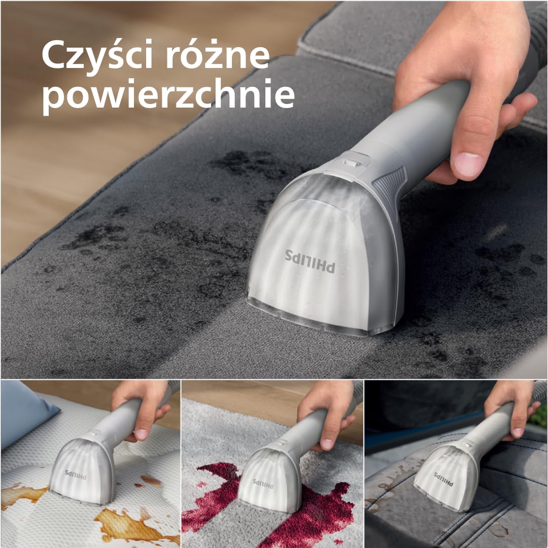 Philips Odkurzacz do usuwania plam z serii 3000 - usuwanie plam, wzmocnienie świeżości, inteligentny panel sterowania, funkcja automatycznego czyszczenia, idealny do dywanów i tapicerki (XW3192/11)