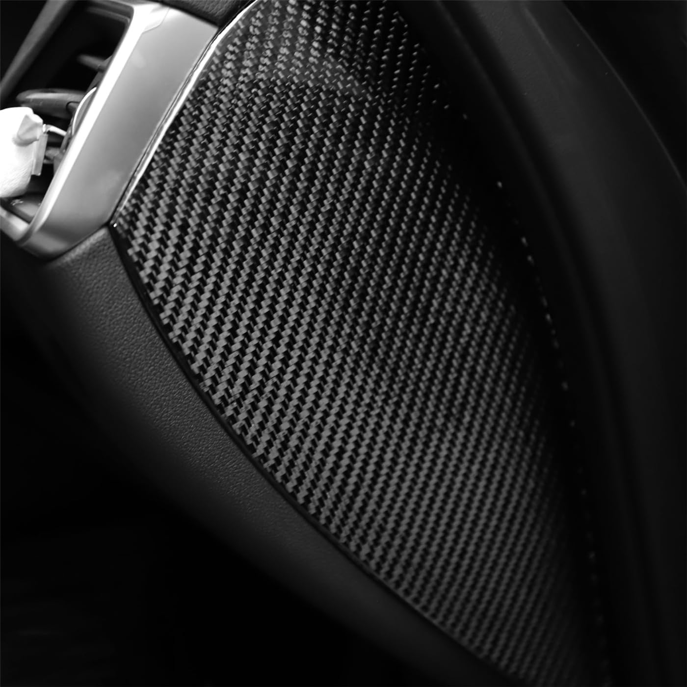 4 Series M4 2021 Compatible with Car Interior Self Adhesive Dashboard Decal Carbon Fiber Black Sticker A57 (Front Door Buffer Pad)