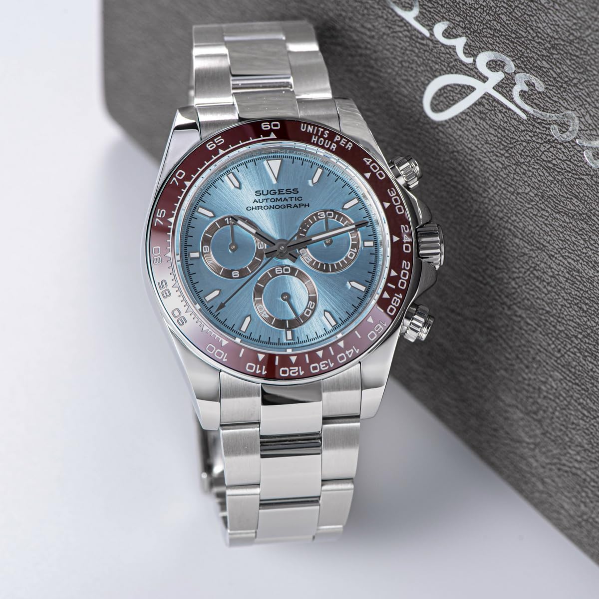 Sugess automatyczny mechaniczny chronograf nurkowanie męskie zegarki 7750 ruch zegarki na rękę wodoodporny wielofunkcyjny zegarek na rękę, kolor 5, chronograf, mechaniczny
