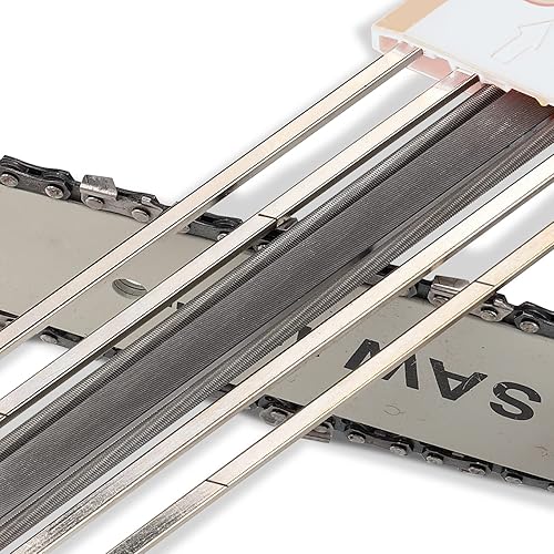 Miniatura 3 de Afilador de motosierra 2 en 1 de 732 pulgadas (0.217 in), cadena de sierra de 404 pulgadas, herramienta de afilado de sierra de cadena fácil de