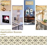 Vista 218 de Camino de mesa de mediados de siglo, moderno patrón atómico absctract geométrico retro de los años 1950 y 1960 S para decoración de mesa del hogar