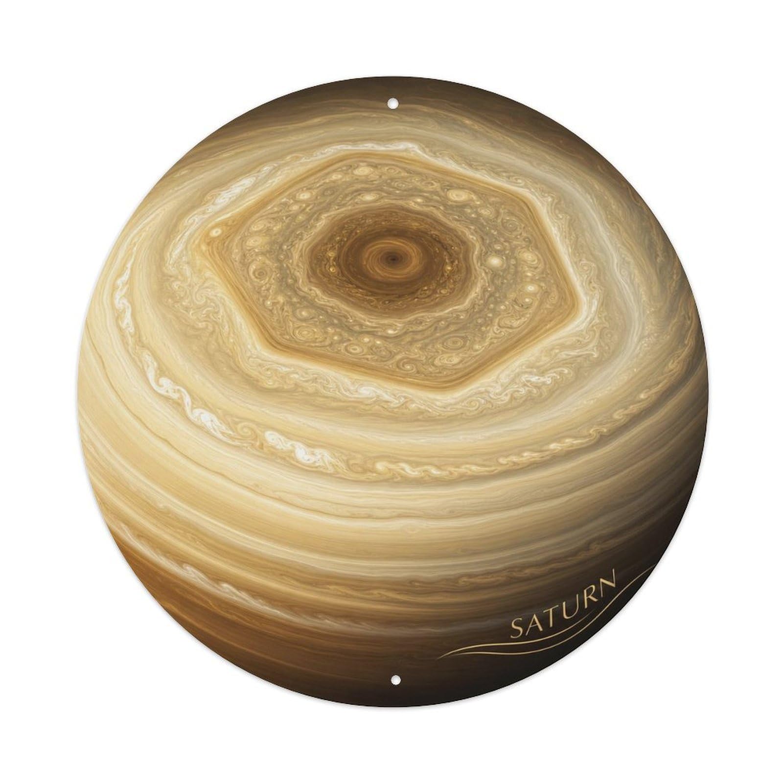 Space Exploration Saturn Ringed Planet Astral Metal Tin Sign