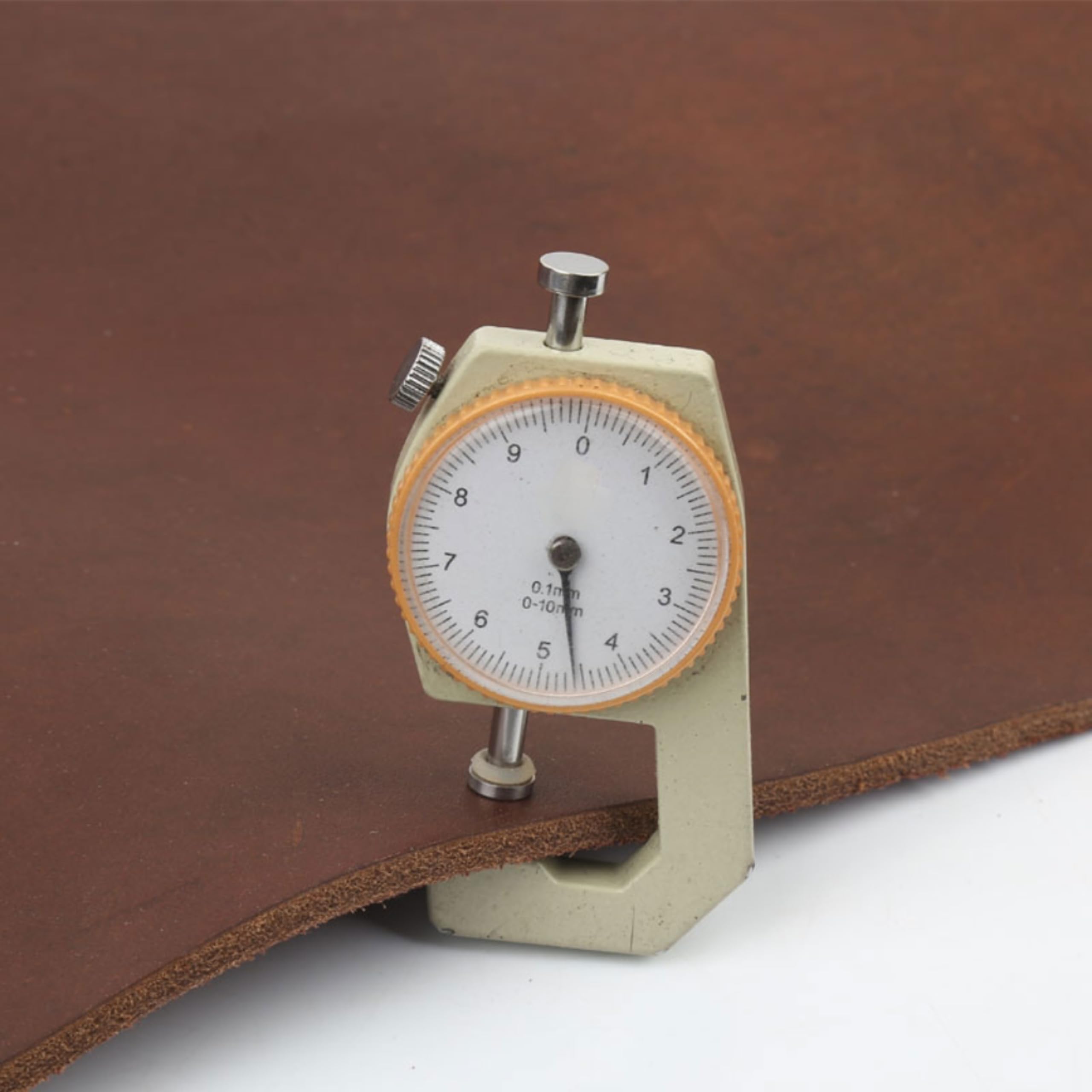 Full Grain Leather Sheet, 4-5mm Thick, Brown Leather, Vegetable Tanned Leather for Crafting, Tooling, Sheath Making (Brown 8X 12 inches)