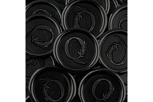 25 Pcs Black Wax Seal Stickers with Initial Q