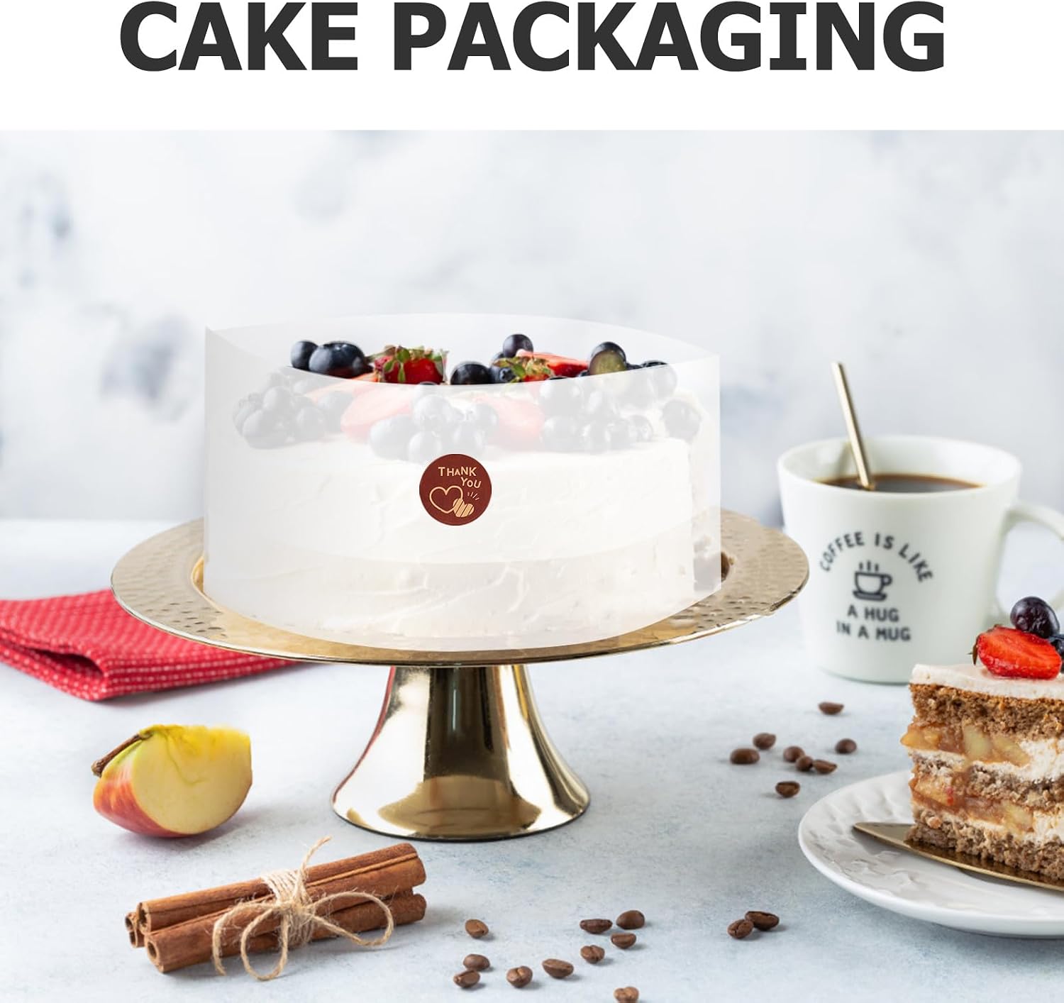 Homoyoyo 1 Set Cake Collar: Acetate Roll Clear Cake Collar 30cmx5m Transparent Dessert Roll Mousse Acetate Sheet For Chocolate Mousse Baking Decorating