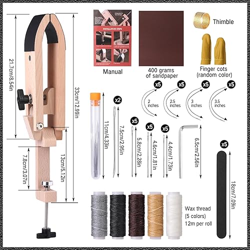 Miniatura 2 de Stitch Pony Horse Clamp - Pony de costura de cuero para costura y trabajo de cuero a mano