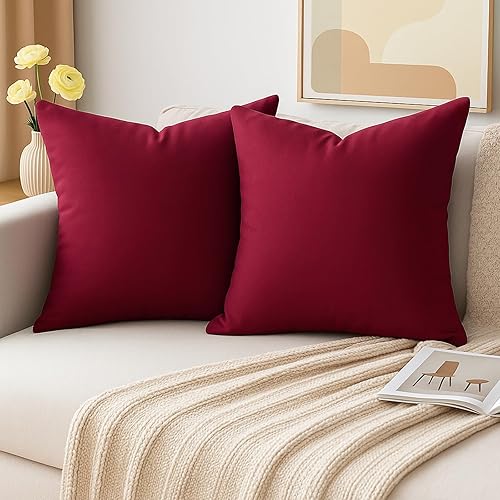 Vista 277 de Thmyo Paquete de 2 fundas de almohada cuadradas decorativas de algodón, fundas de almohada de sublimación en blanco, fundas de cojín blancas