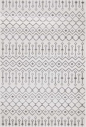 Unique Loom Enrejado Marroquí Colección Trellis Geométrica Transicional BeigeMarfil Alfombra Área (10 pies 8 pulgadas x 16 pies 5 pulgadas)