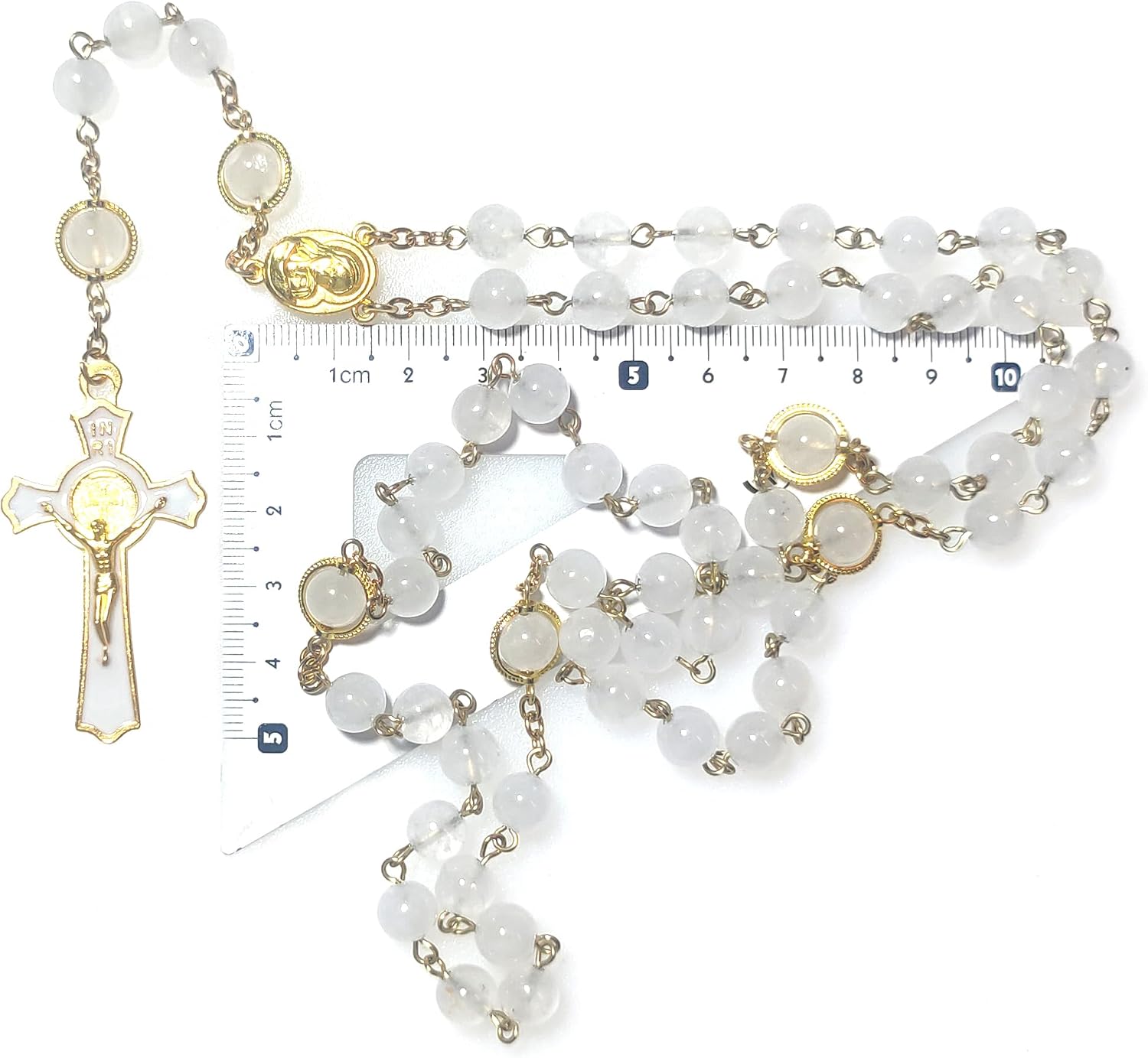 Rosary Beads Chaplet Natural Jade jd Rosery Cross Catholic gifts