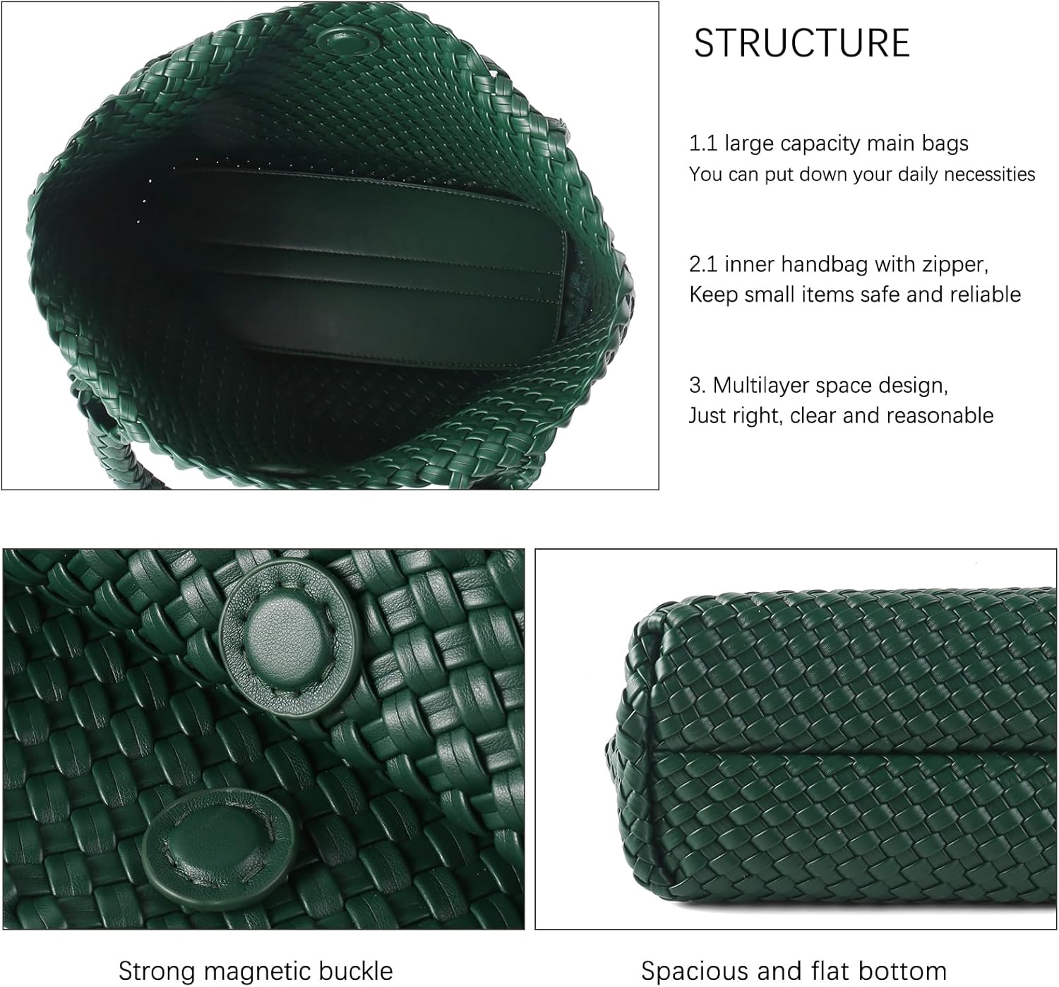 Hand Woven Bag Tote BagS For Women Top Handle Shoulder Vegan Leather Large Travel Beach Hobo Handbag