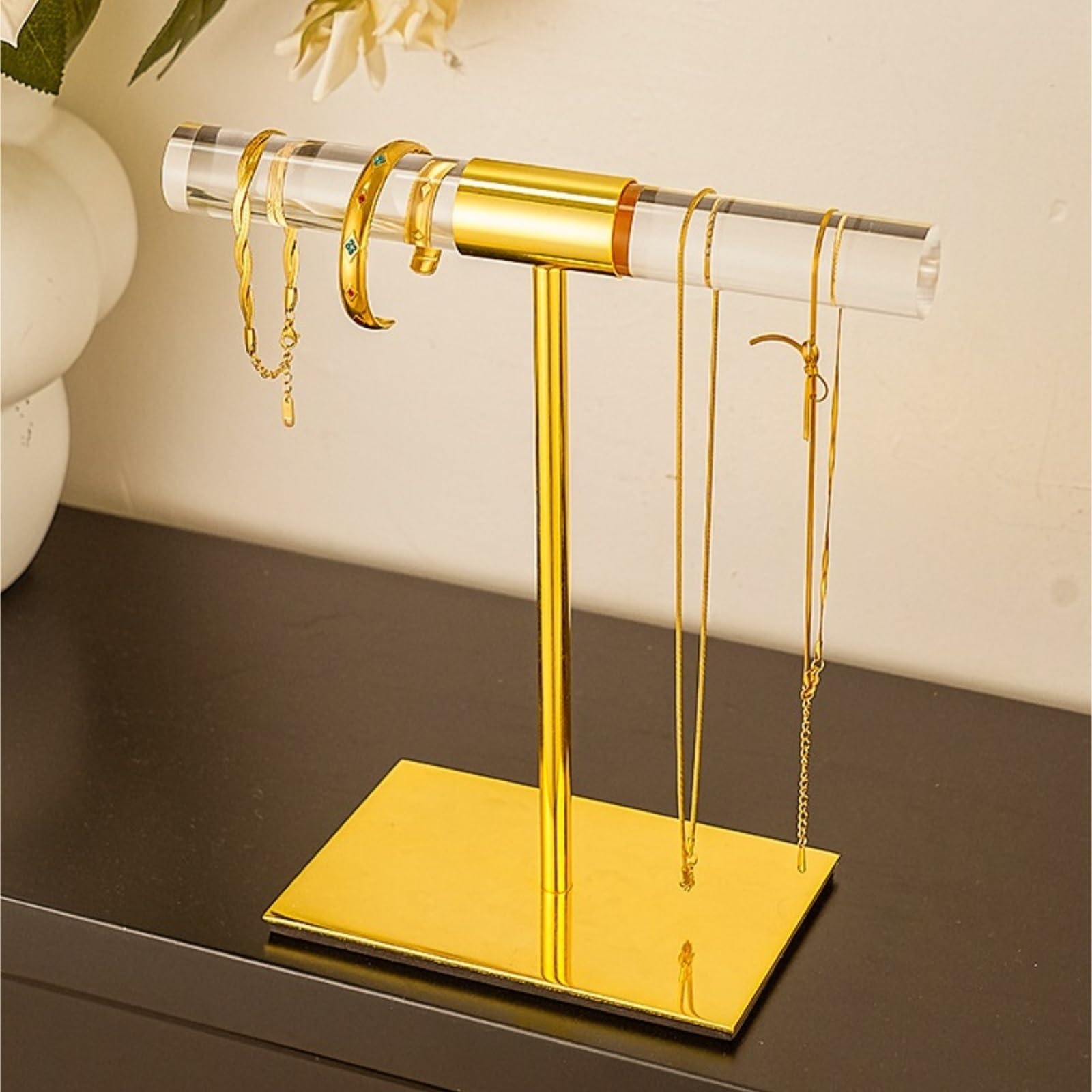 Moderno Espositore Gioielli Espositore Per Gioielli, Porta Braccialetti, Accessorio Decorativo, Elegante Orecchini In Metallo Comodino Tavolo