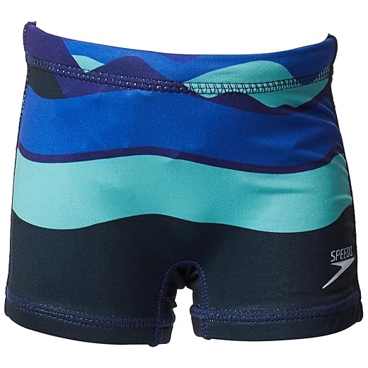 Sunga Boxer Infantil, Speedo, Mountain Waves, Conforto e Estilo, Tamanho 2 - Azul