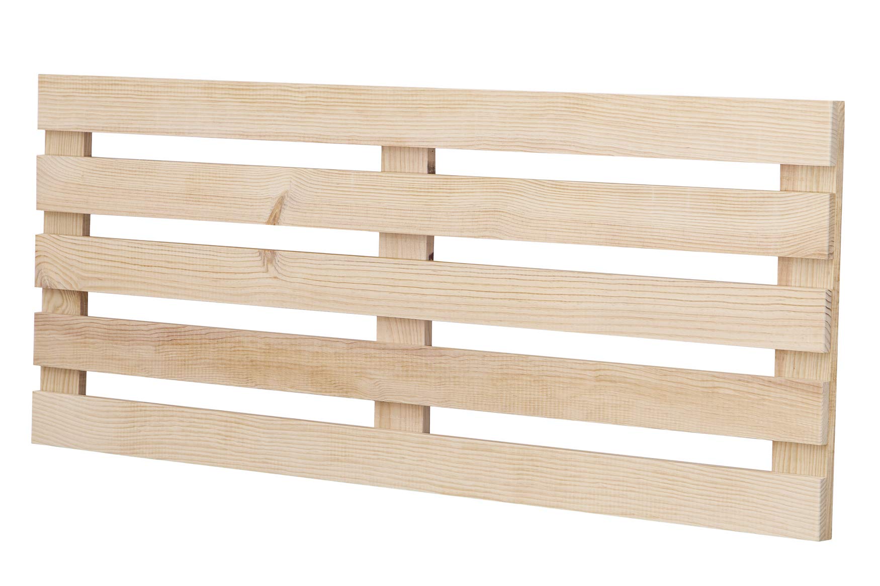 Palets Talavera Cabecero de Madera Maciza Mod. Venecia para Camas de 80cm, 90cm, 110cm, 135cm, 150cm. Herrajes incluidosCIA (160cm X 60cm, Crudo)