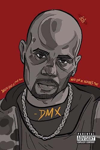 buyartforless DMX When God is for You - Póster de retrato de dibujos animados de 36 x 24 pulgadas