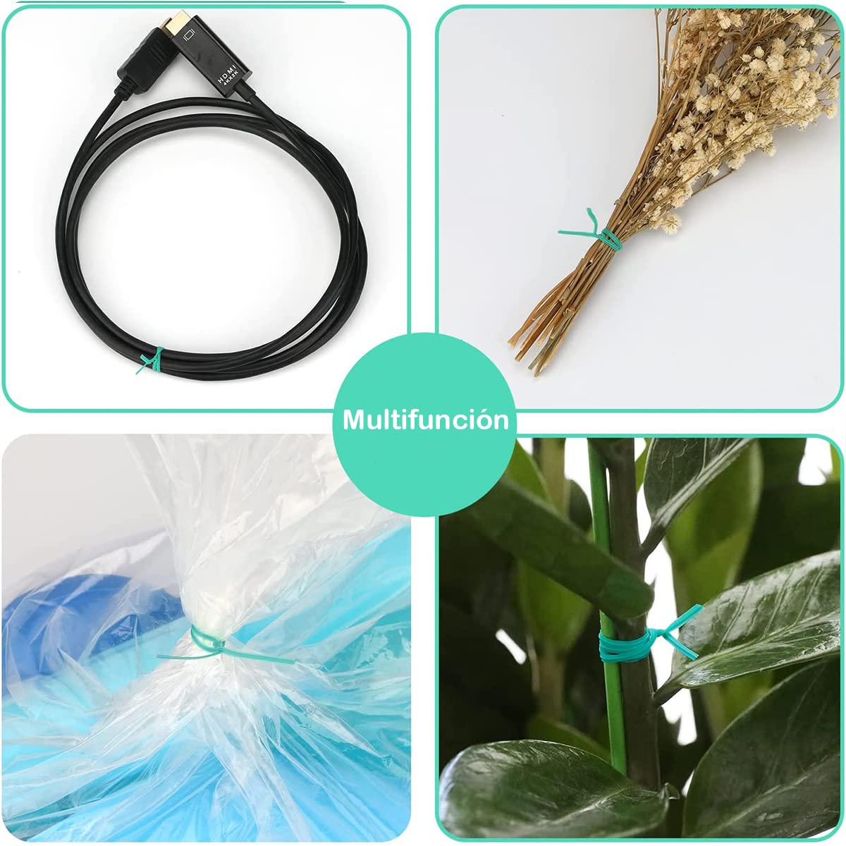 Filo Da Giardino Rivestito In Plastica Verde Con Taglierina - 100 Metri, Legacci Per Piante E Organizzazione Casa - 4