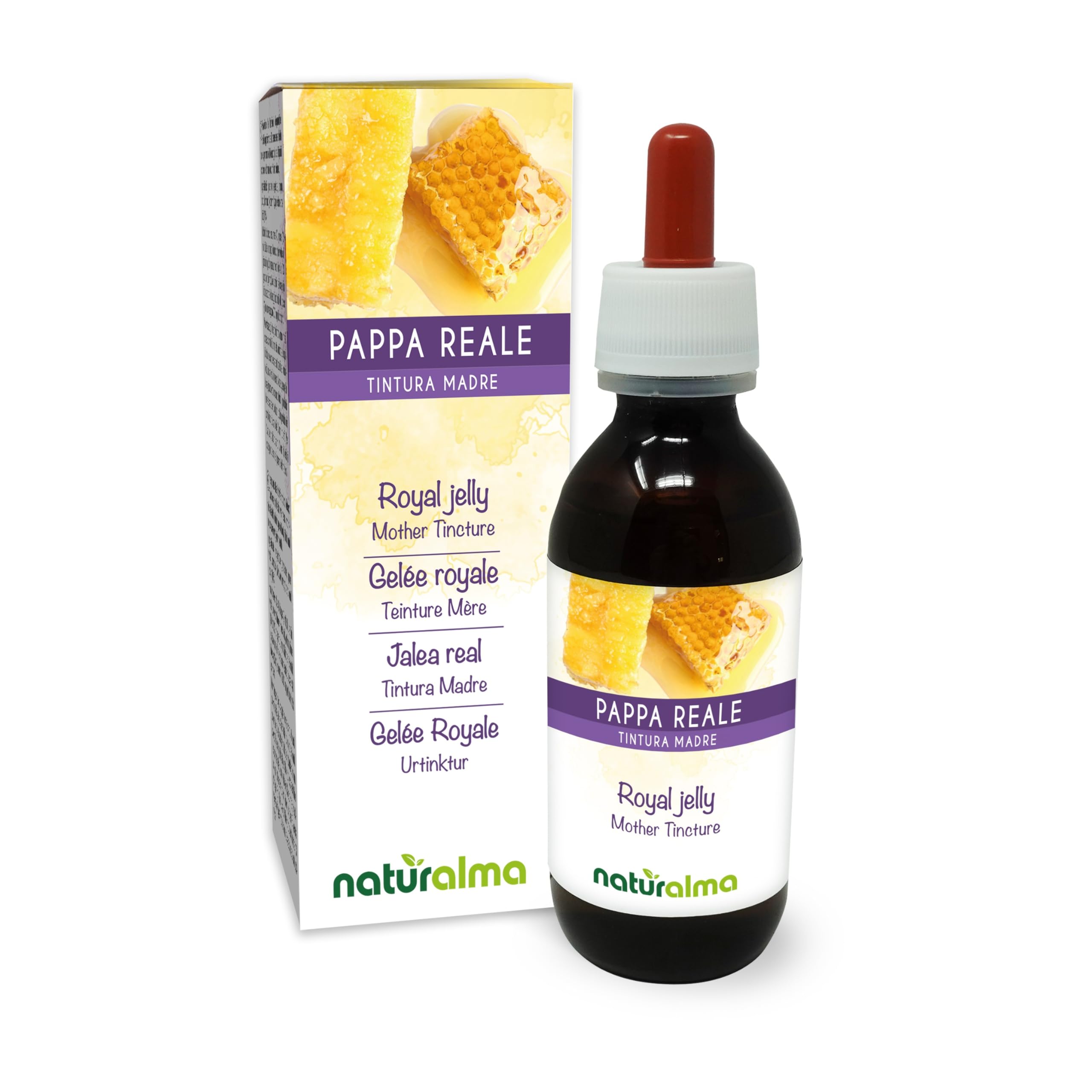 Royal Jelly Alcohol-Free Mother Tincture Naturalma - Liquid Extract Drops 120 ml - Food Supplement