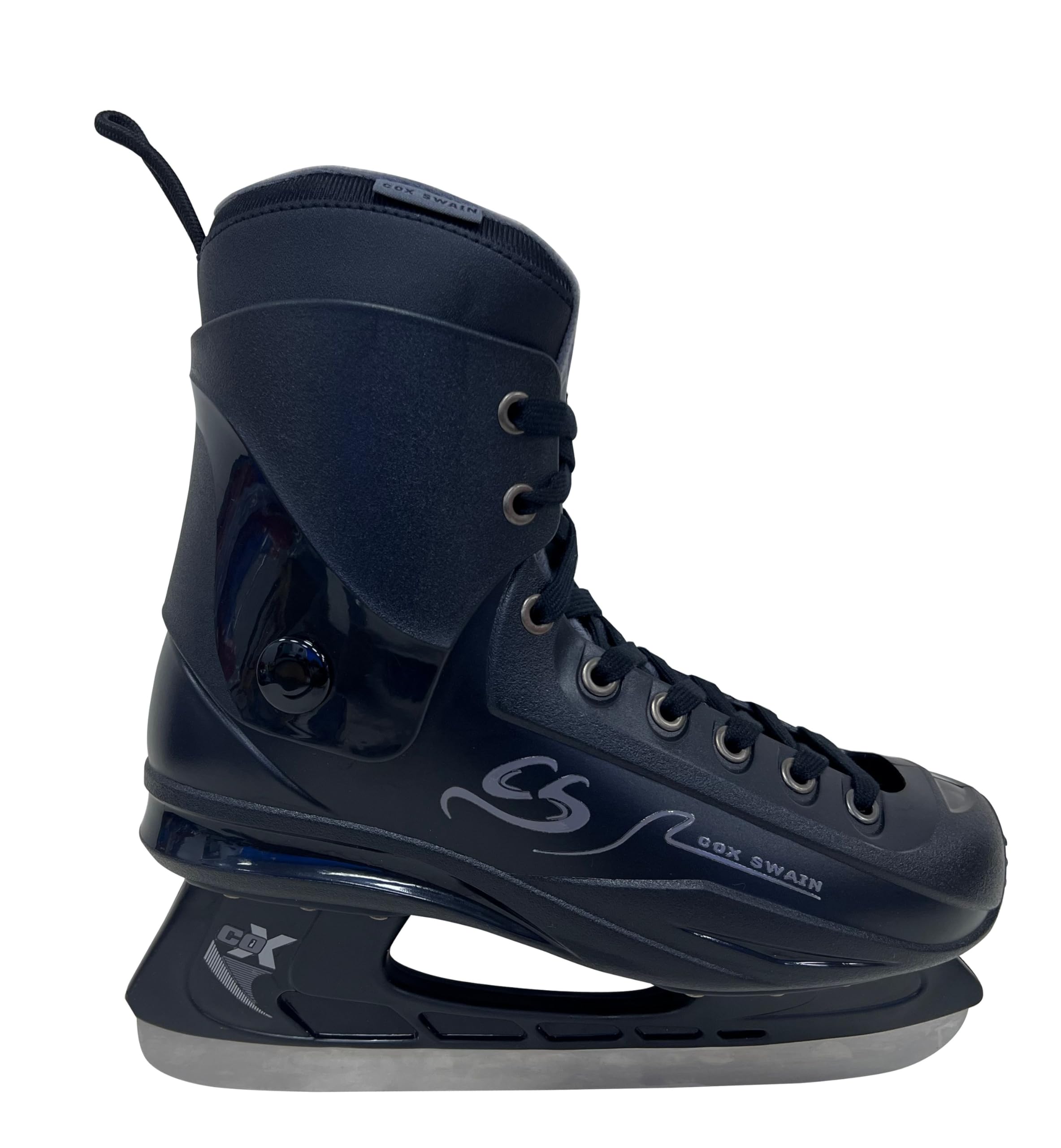Cox Swain EIS Hockey Schlittschuhe Crew für Anfänger und Fortgeschrittene, Kinder und Erwachsene, Edelstahlkufe vorgeschliffen, Gr. 41