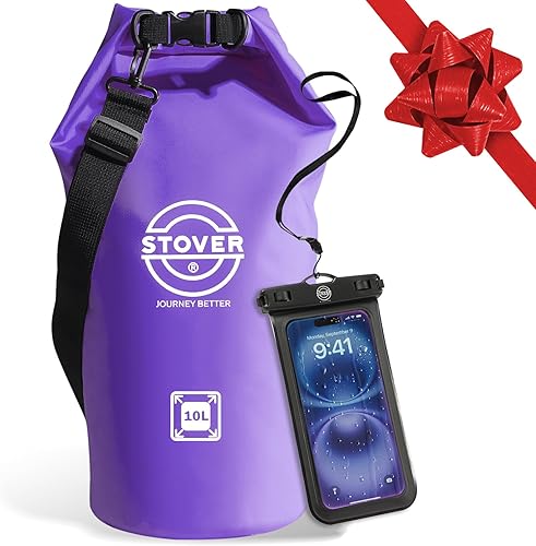 STOVER Mochila impermeable de 51025304055L, bolsa seca flotante para kayak, viajes, playa, senderismo y campamento, hombresmujeres