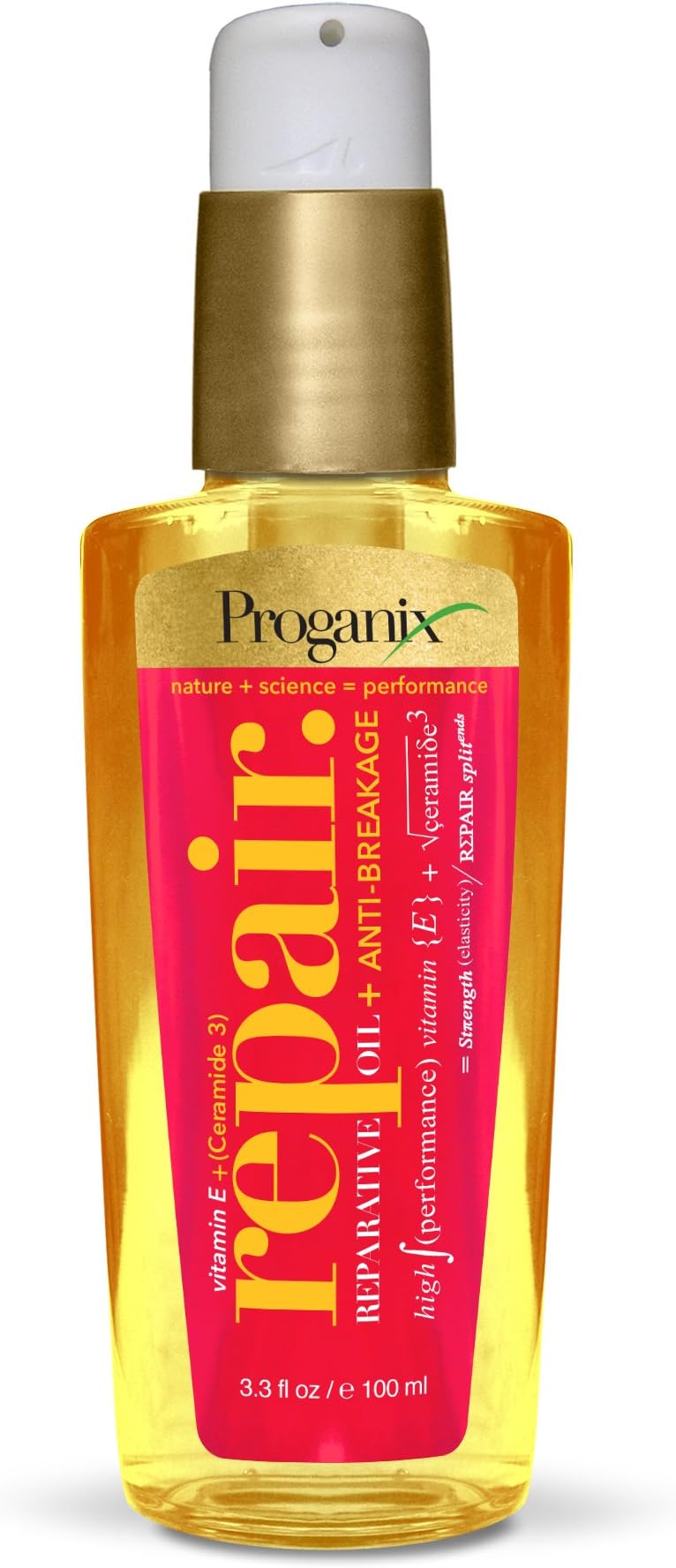Proganix Vitamin E Plus Ceramide 3, Repair Reparative Oil, 3.3 Ounce