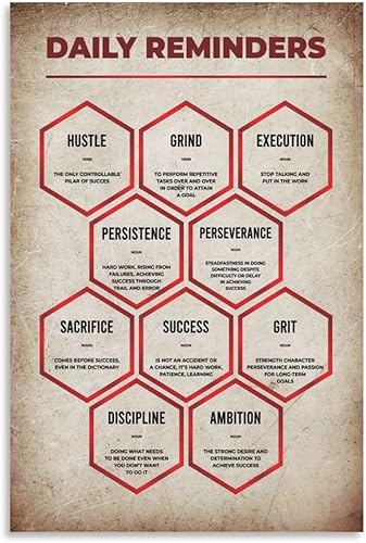 Recordatorios Diarios De Pulgadas Para Carteles Motivacionales, Citas Deportivas, Decoración De Ofi Poster Decorative Painting Canvas Wall Posters