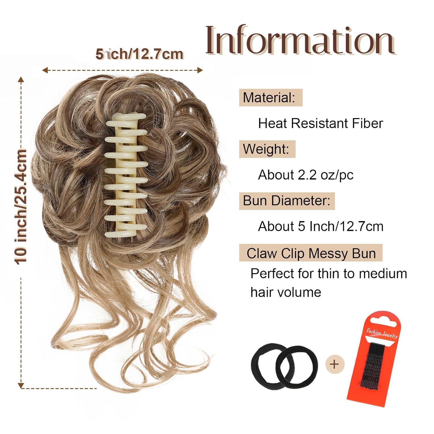 Extensiones de moño grandes y desordenadas para mujer, onduladas, rizadas, extensiones de moño falso, extensiones de cola de caballo para recoger, extensiones de cabello sintético natural, 2