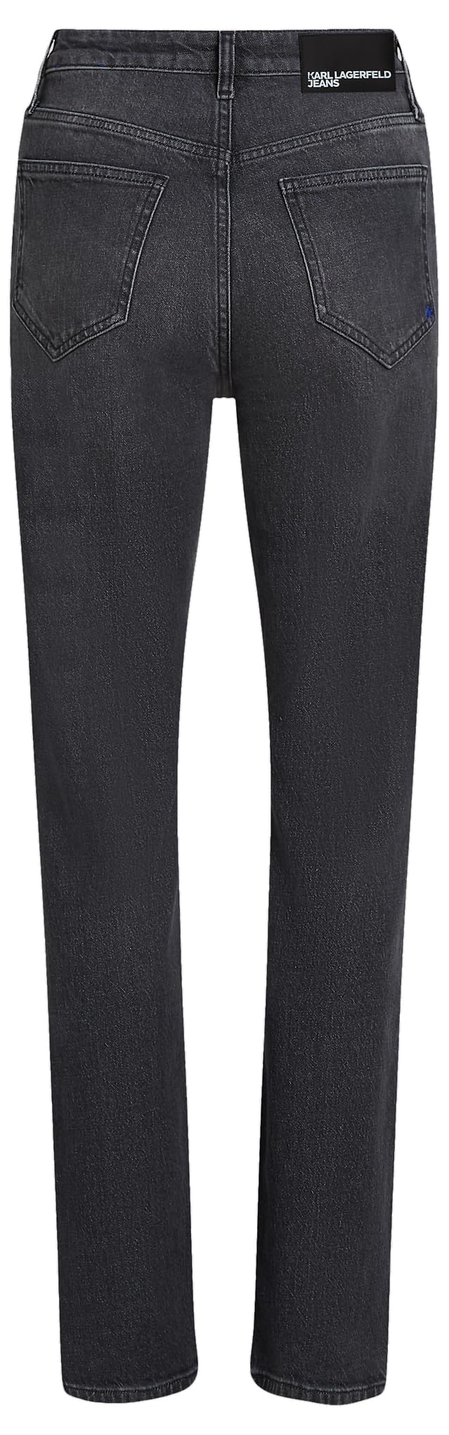 Karl Lagerfeld Jeans, Damskie, Wysoki Stan, Proste Spodnie Denim Z Rozcięciem, Prosta Nogawka