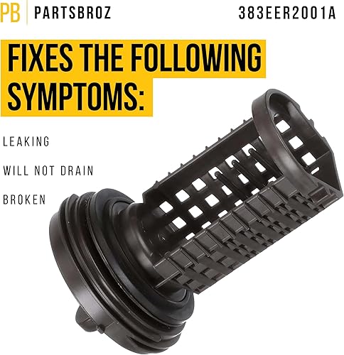 Miniatura 3 de PartsBroz 383EER2001A Conjunto de filtro de bomba compatible con combo de lavadora y secadora LG Kenmore - Sustituye a AP4440367, 1267432,