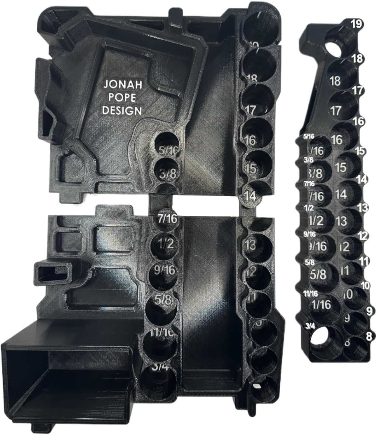 Jonah Pope Design 3d Printed Insert designed for GEN1 M12 Stubby 3/8" Impact and Packout Organizer (Does Not Fit Boot) Insert Only (Industrial Gray)