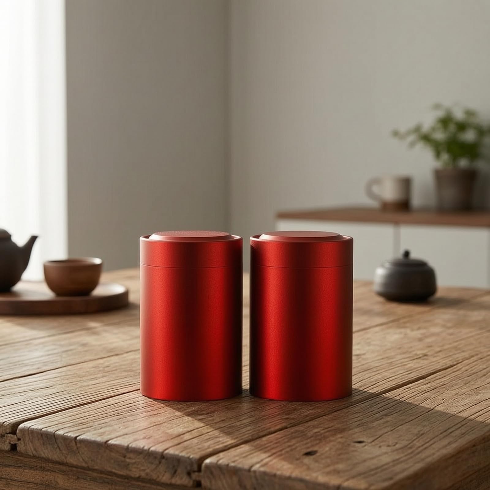 Mini Aufbewahrungsbehälter Vorratsdose Schraubdeckel Dose Behälter aus Aluminium Luftdicht Aromaschützend Kompakt 75ml für Kaffeebohnen Gewürze Camping Büro, Silber